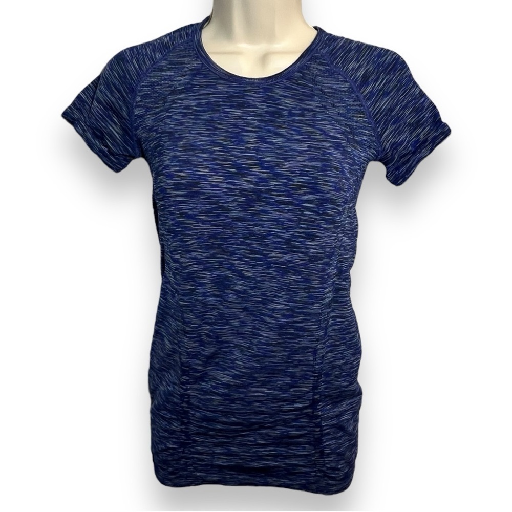 Athleta Women’s Fastest Track Tee Blue Space Dye Size XS - Picture 2 of 6